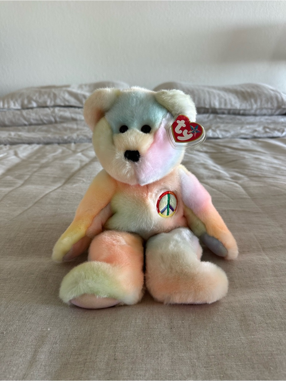 Peace Bear Beanie Buddy Beanie Baby